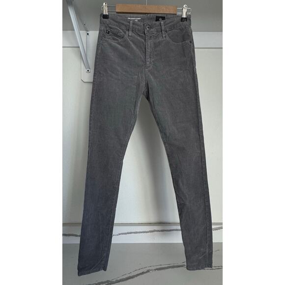 Adriano Goldschmied The Farrah Skinny Ankle High-Rise Corduroy Grey Size 27 - Picture 1 of 9